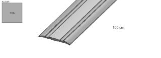 Co-pro dilatatieprofiel zelfklevend 38mm rvs