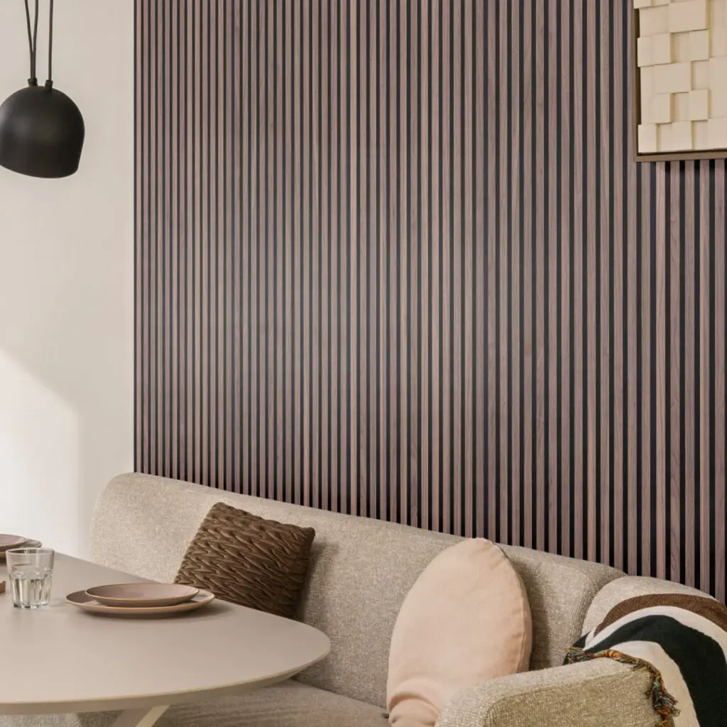 Silentlines lattenwand walnoot