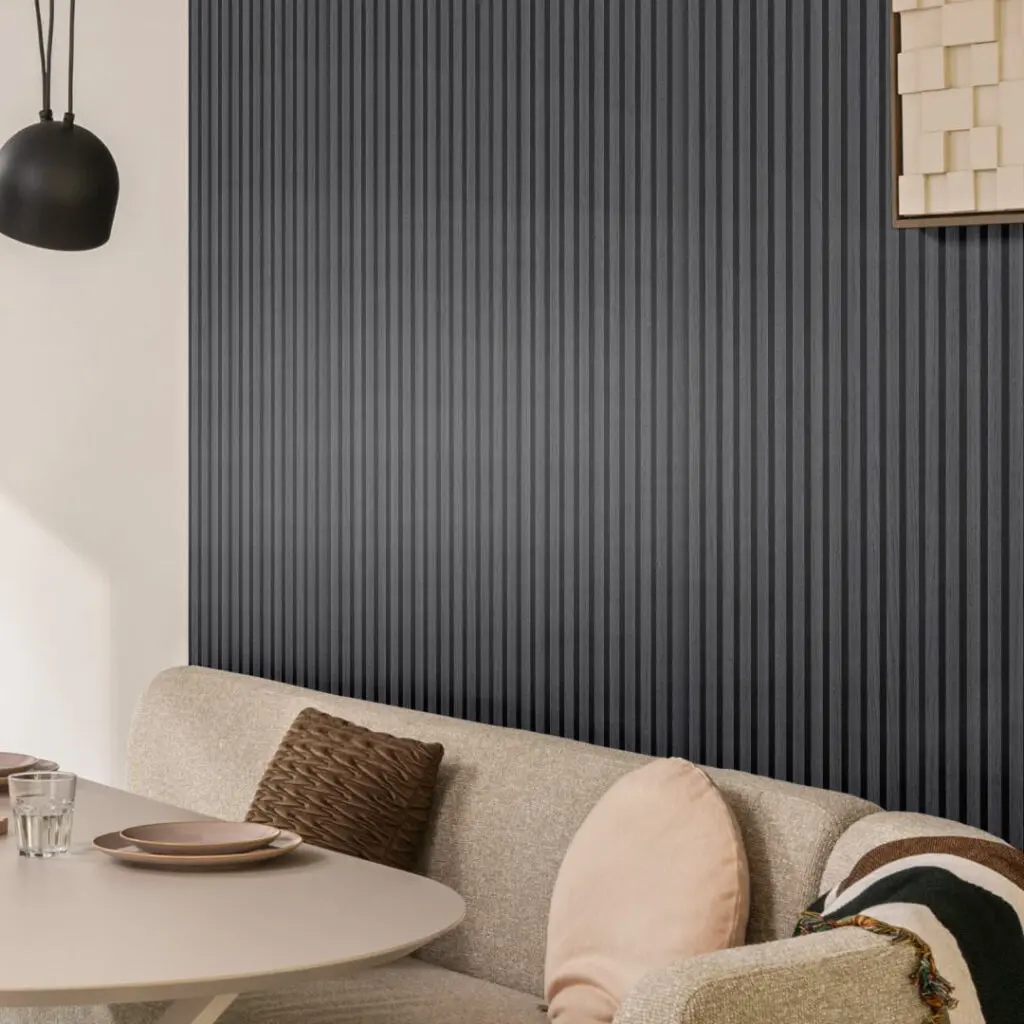 Silentlines lattenwand zwart eiken