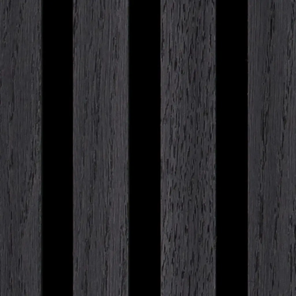 Silentlines lattenwand zwart eiken