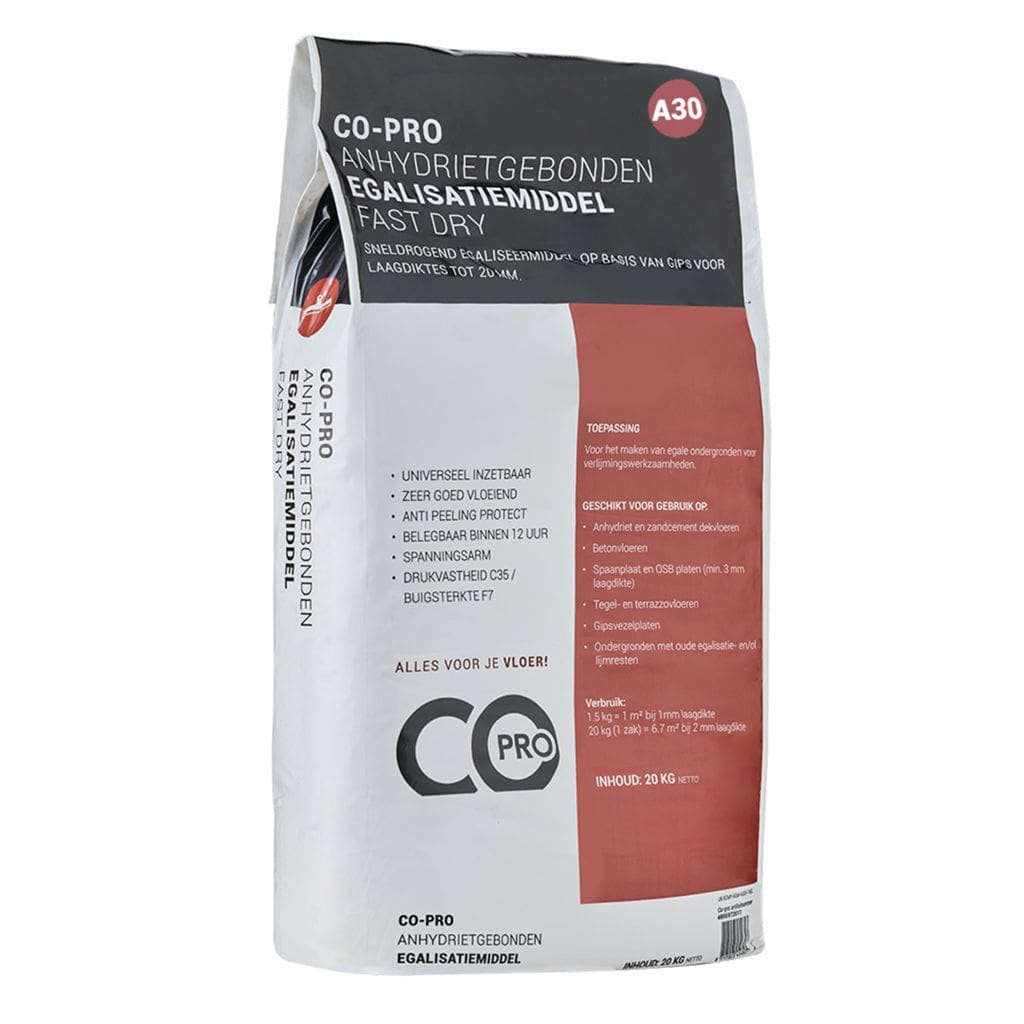 Co-pro anhydrietgebonden egalisatiemiddel A30 fast dry