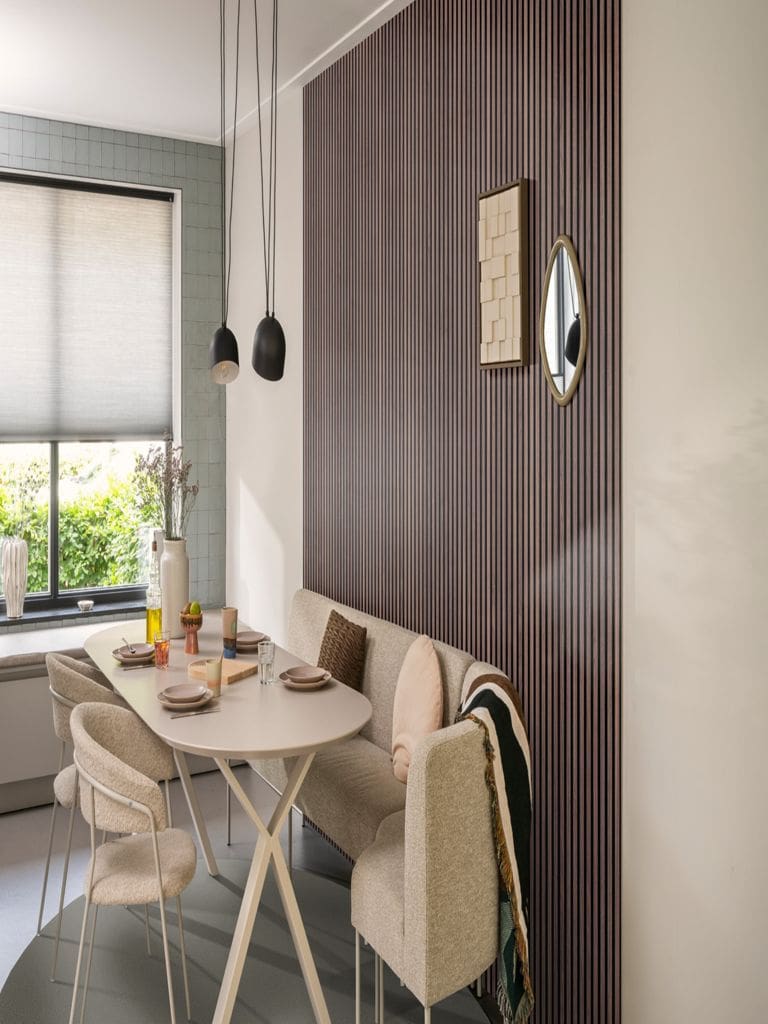 Silentlines lattenwand walnoot