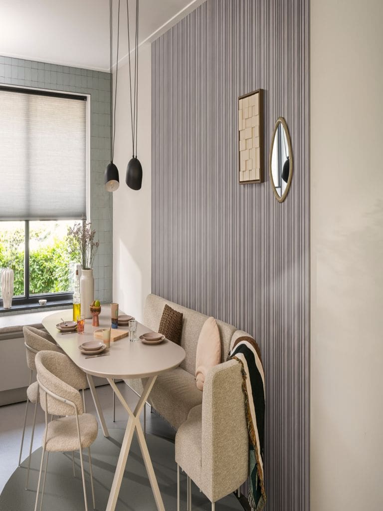 Silentlines lattenwand licht grijs