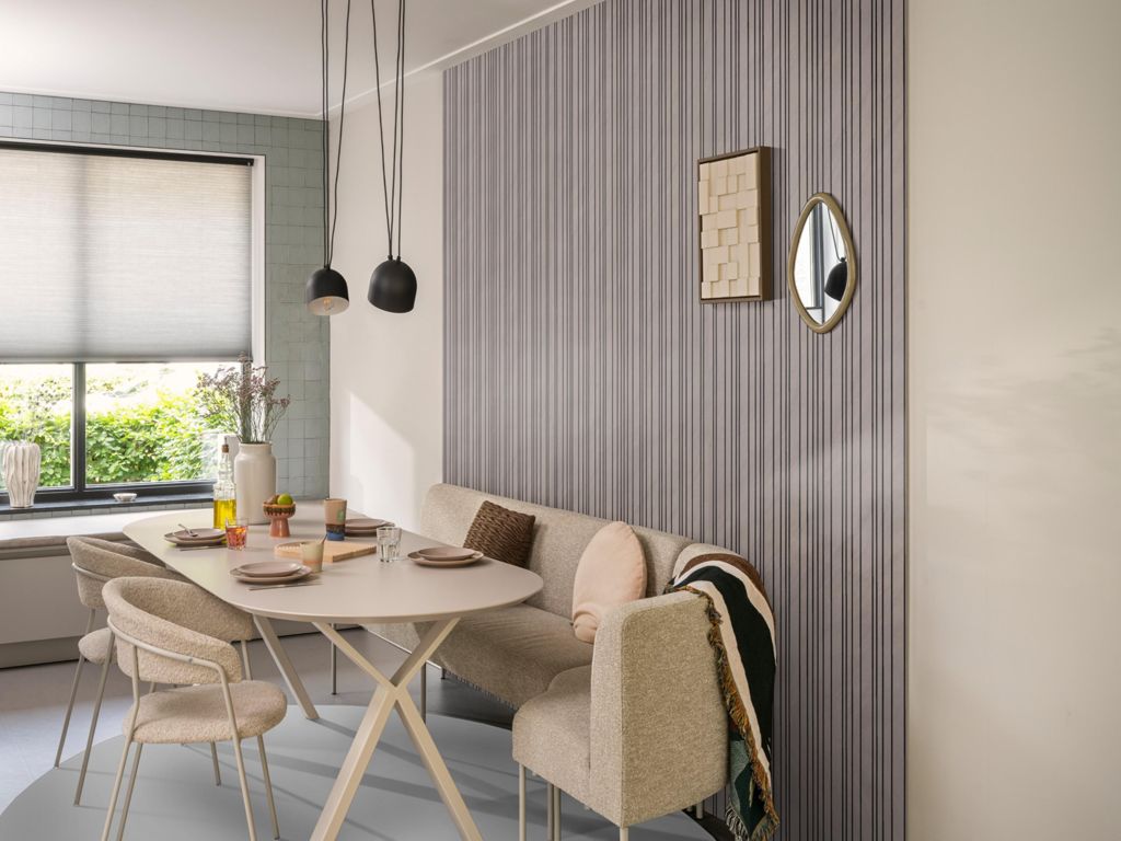 Silentlines lattenwand licht grijs