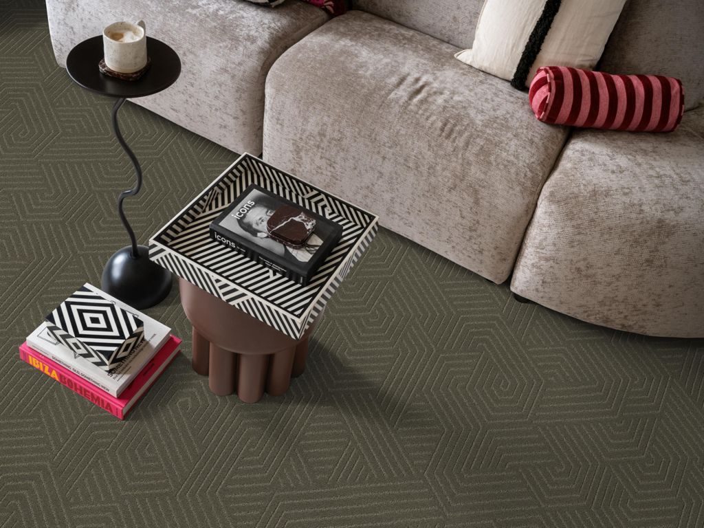 Infinity Geometric donkergroen 0901 | 400cm