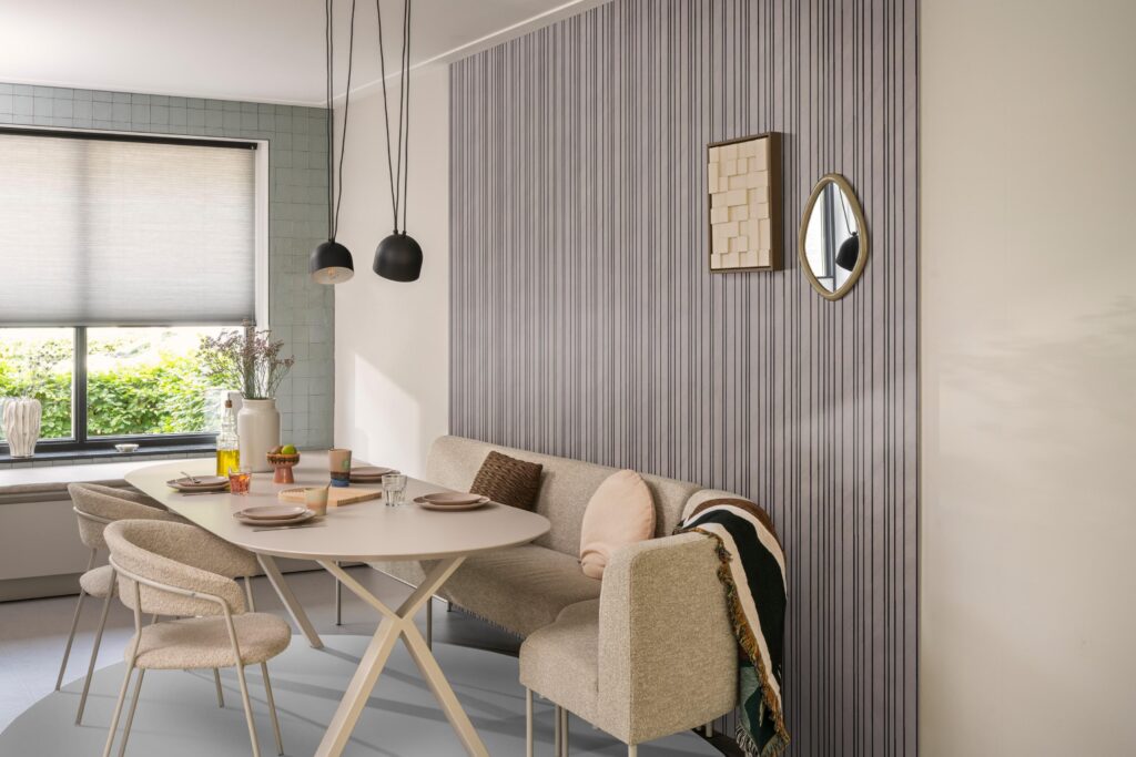 Silentlines lattenwand licht grijs