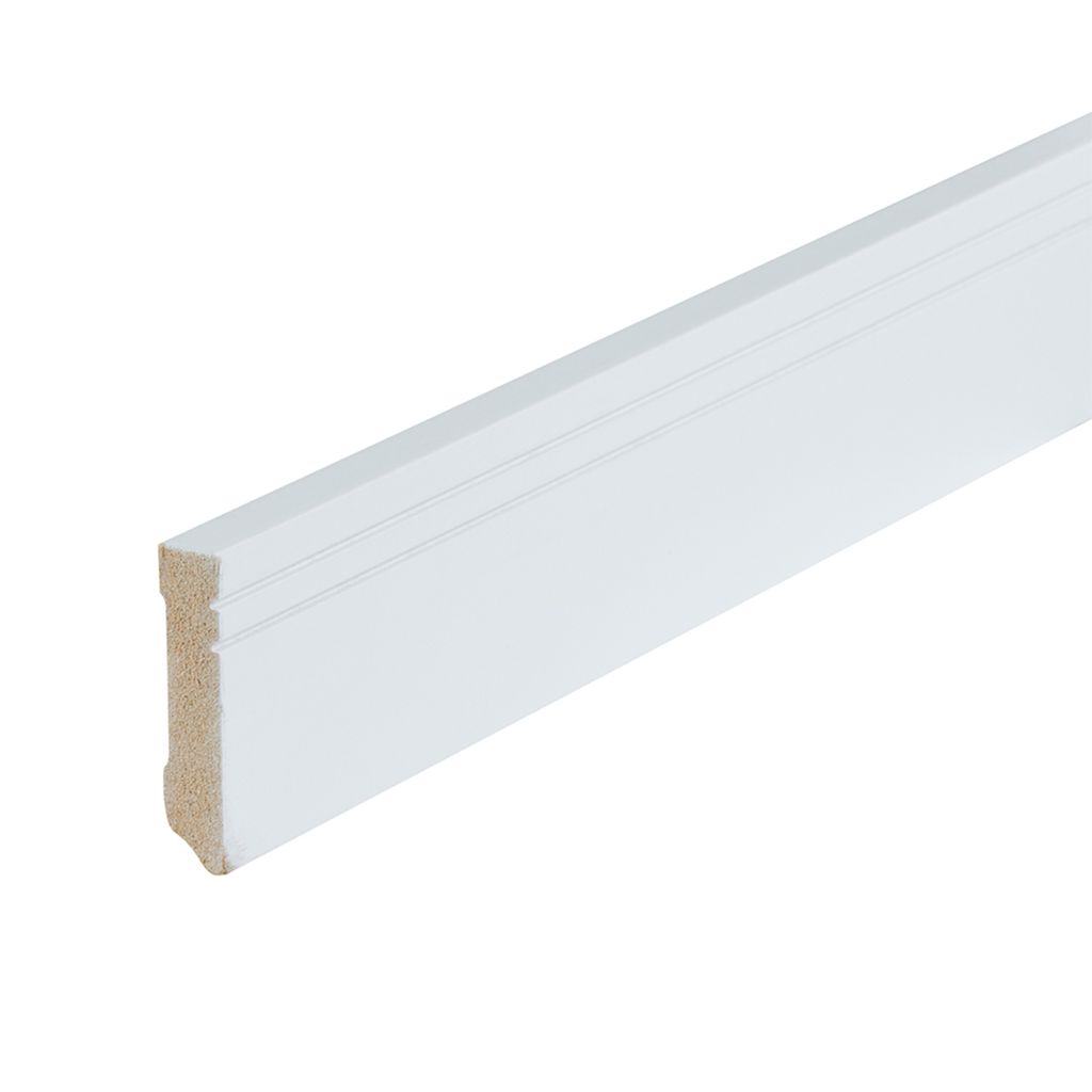 Co-pro gelakte plint milaan wit RAL 9010 70x15