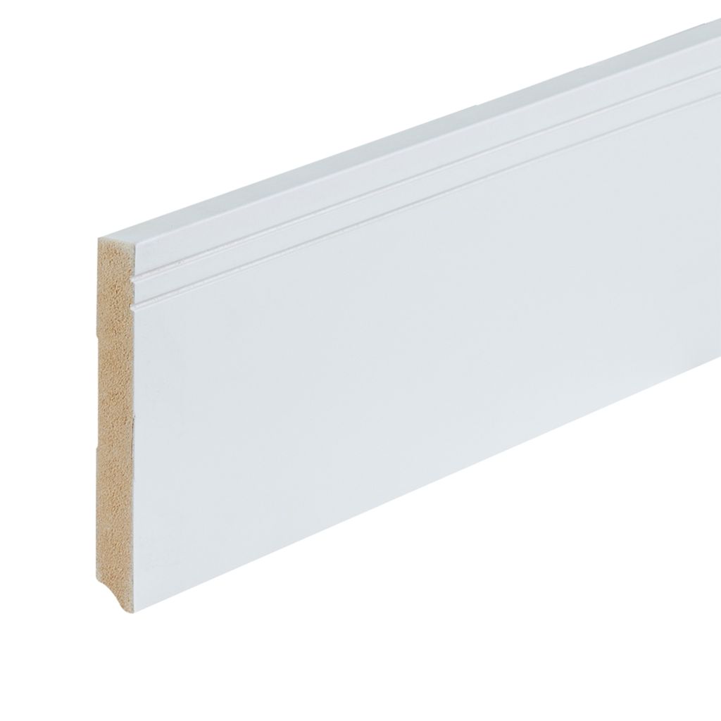 Co-pro gelakte plint milaan wit RAL 9010 120x15