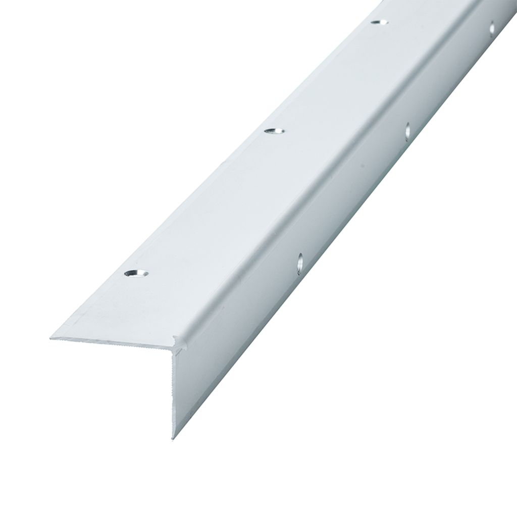 Co-pro trapprofiel pvc/pvc tot 3mm zilver