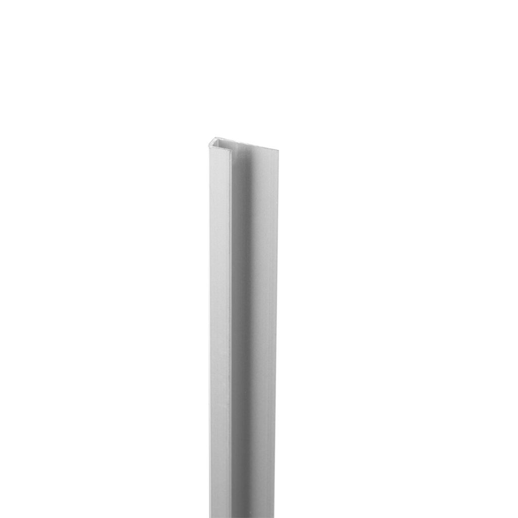 Start- en eindprofiel zilver pvc wand